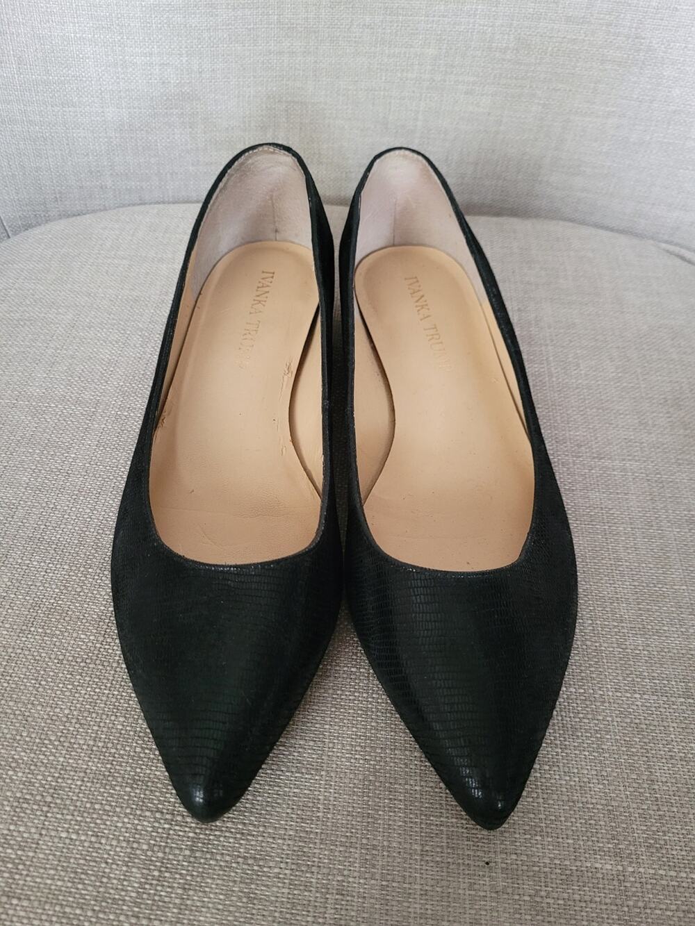 Black Pointed-Toe Flats by Ivanka Trump – Size 7M